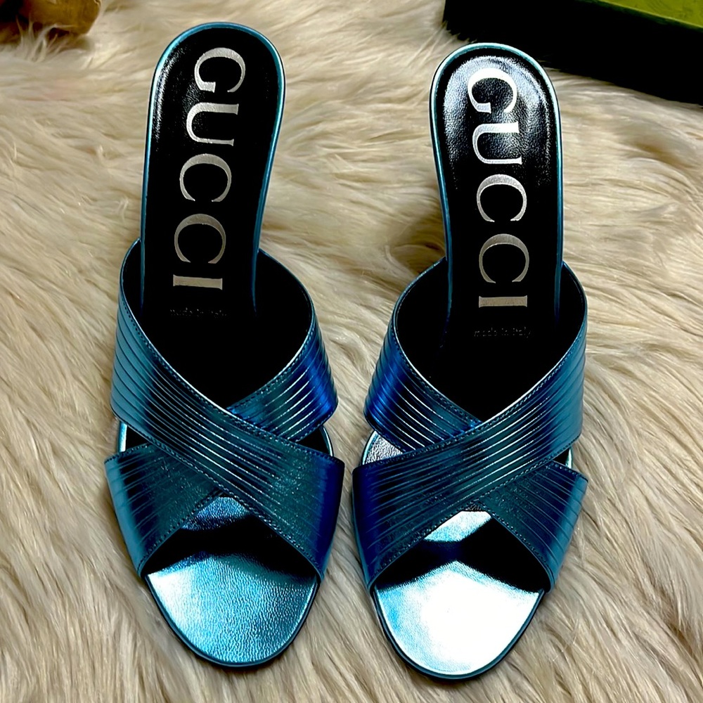 Gucci Nappa silk slide